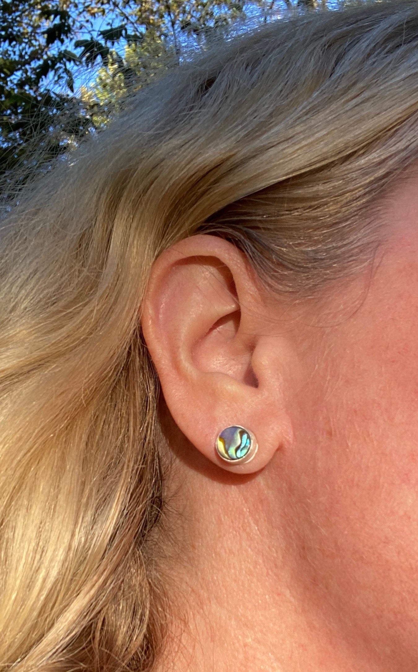 Abalone shell stud earrings - collectionsbytracy.com