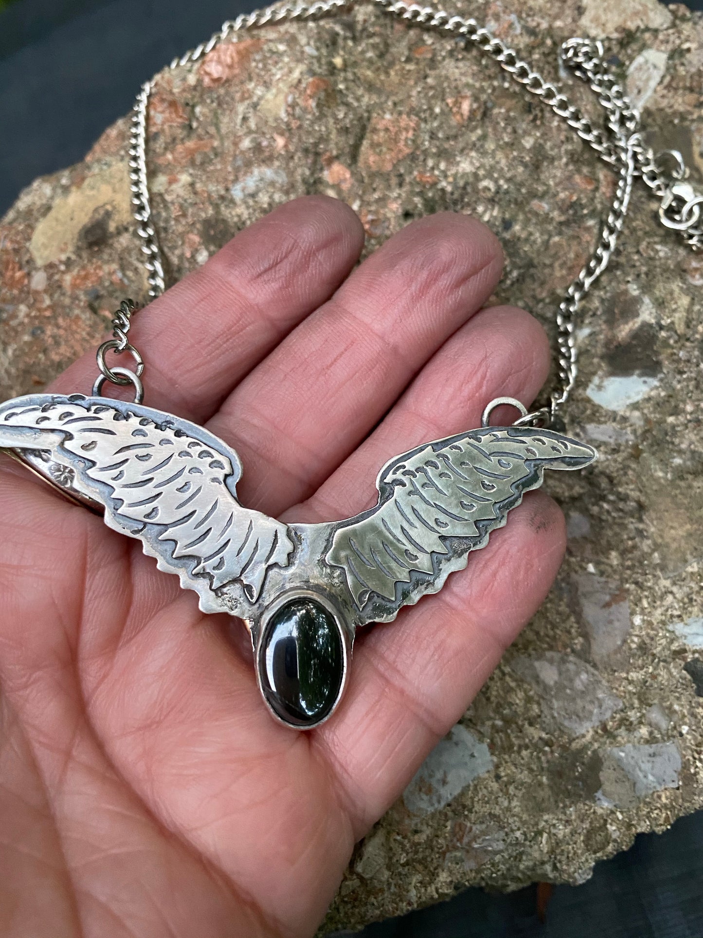 Wing gemstone necklace - collectionsbytracy.com