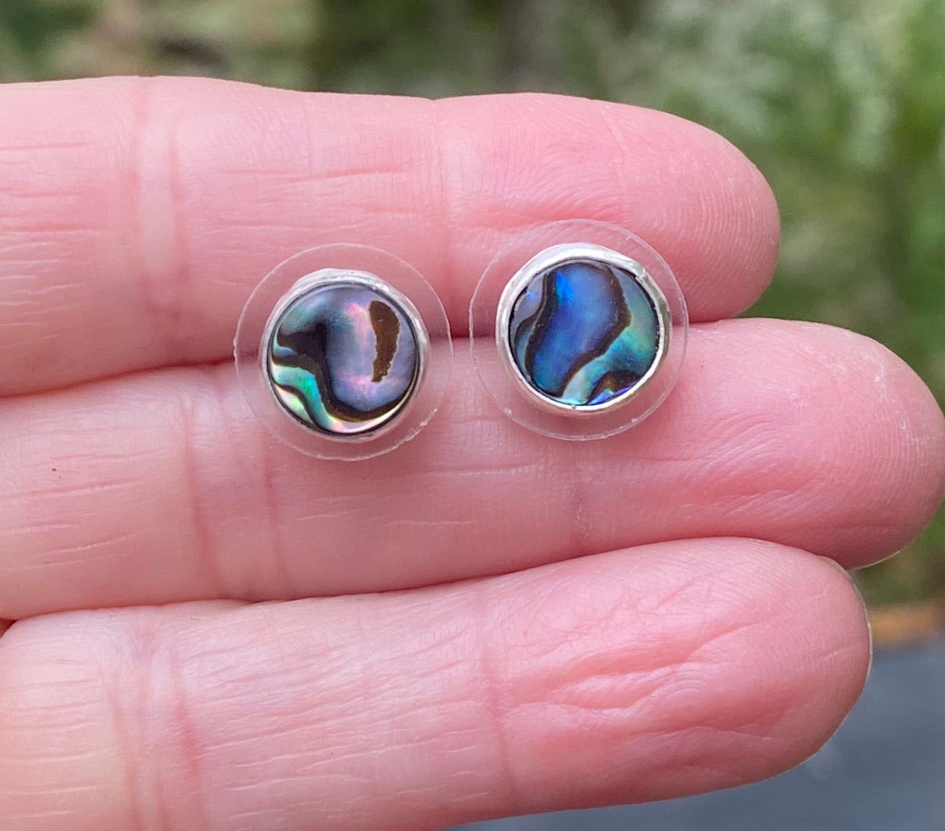 Abalone shell stud earrings - collectionsbytracy.com