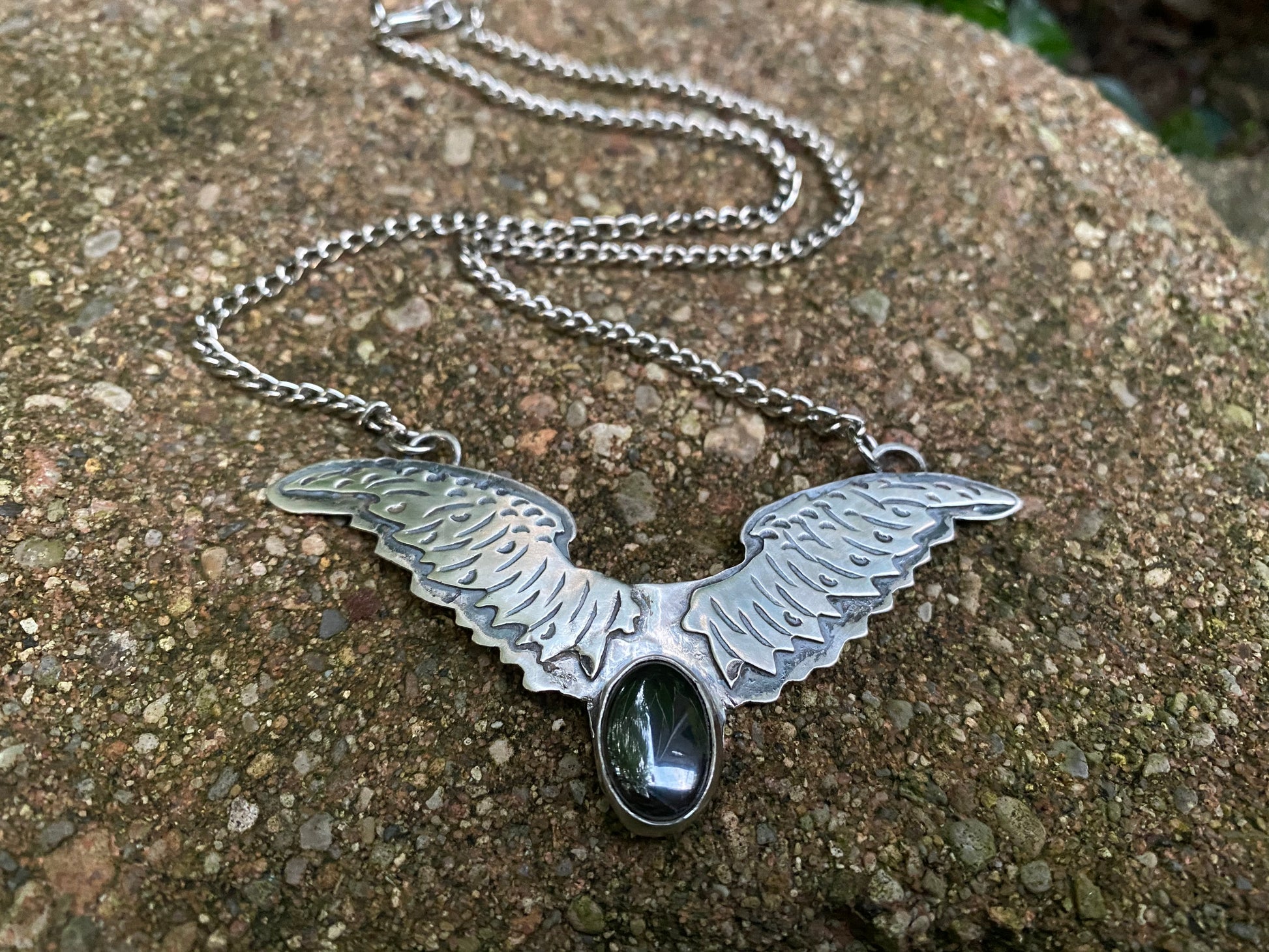 Wing gemstone necklace - collectionsbytracy.com